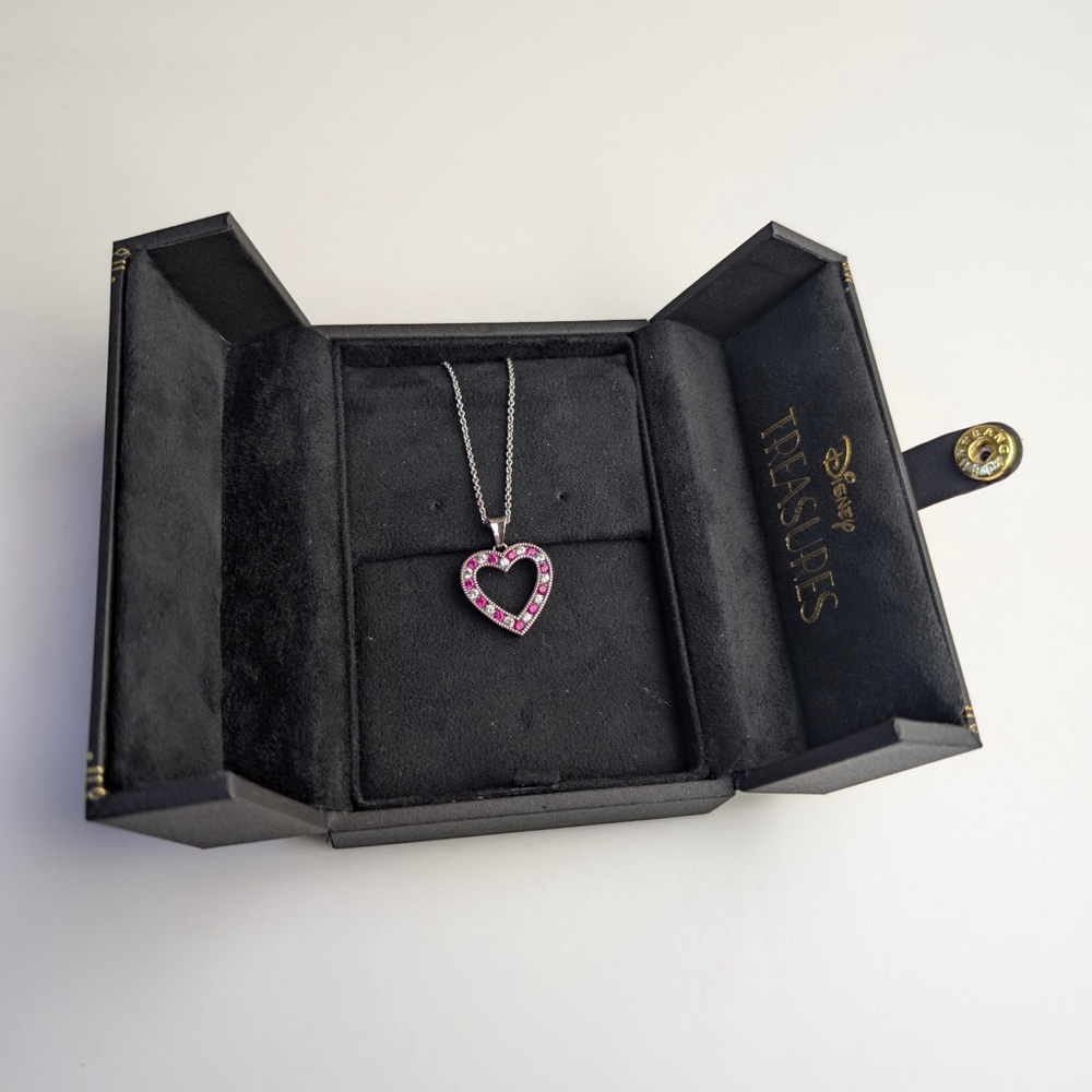 Kay Jewelers Diamond and Ruby Heart Pendant Necklace